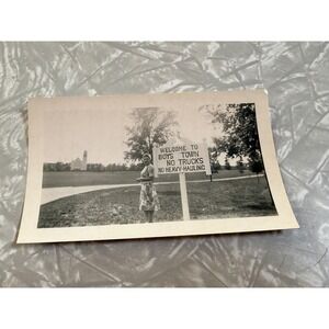 Vtg 1948 Boys Town Nebraska Photo Eleanor Entrance Sign Father Flanagan Omaha